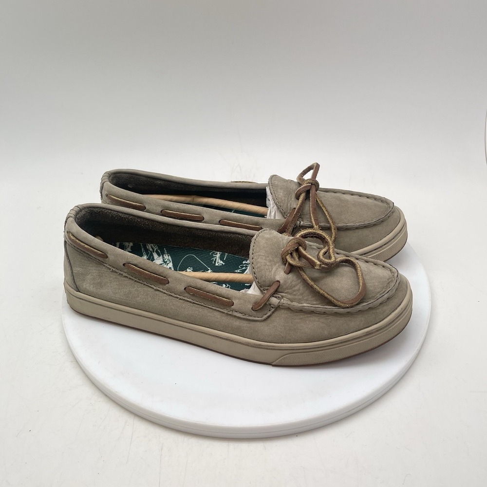 LL Bean Camp Mocs Womens 7.5 Brown Leather Slip On Campside Comfort 504687 Maine